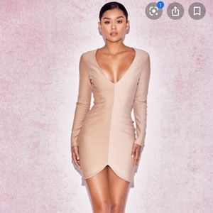 Nude 2 tone house of cb dress